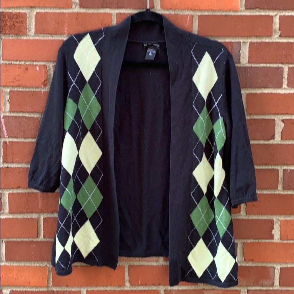 New York & Company argyle cardigan- L